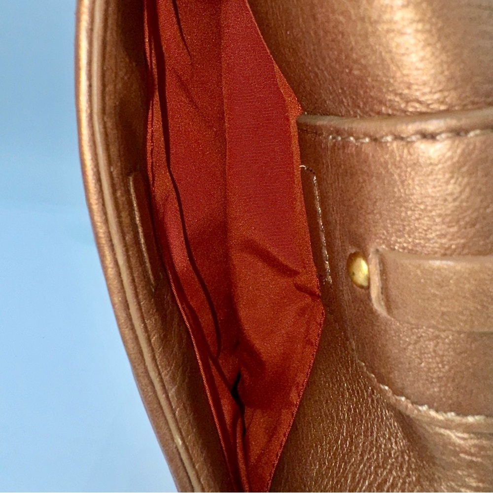 Vintage Cole Haan Leather Clutch / Wallet Copper Y2K‎ Quiet Luxury - Picture 10 of 12